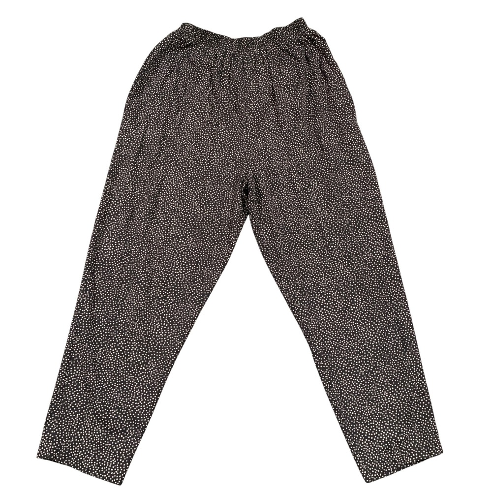 Vintage Connections Related Separates Polka Dot Tapered Pants Black White 12/14‎